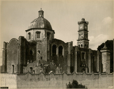 Vista posterior de la Parroquia de Santa Clara de Asís | Mediateca INAH