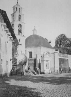 Vista parcial de la capilla del Sacromonte en Amecameca