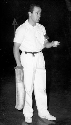 Moisés Solana durante partido de Jai Alai