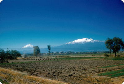 Volcanes Popocatepetl e Iztaccihuatl, paisaje