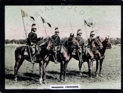 "Dragones franceses" montan a caballo en alineación