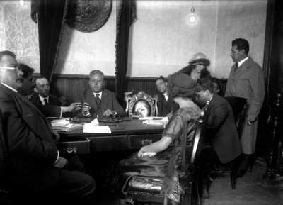 Luz González rindiendo declaración ante el Ministerio Público