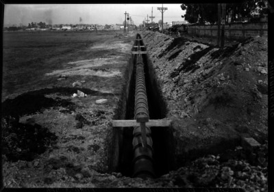 Obra de "saneamiento de la 11a. calle de Lerma"