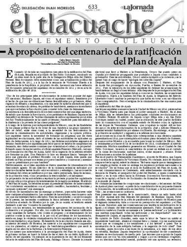 El Tlacuache Núm. 633 (2014)