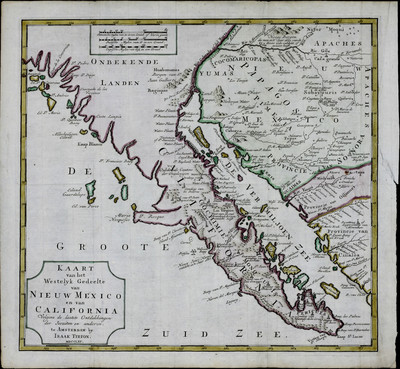 Kaart van het Westelyk Gedeelte van Nieuw Mexico en van California
