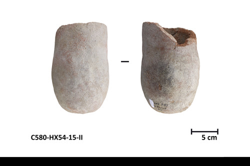 Vasija tipo crisol. Pasta burda. Cerámica. C580-HX54