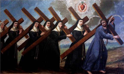 Religiosas en el Viacrucis