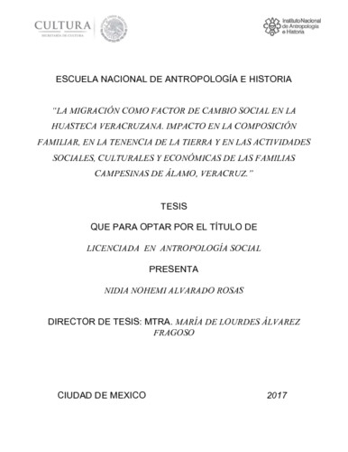 La migración como factor de cambio social en la Huasteca Veracruzana