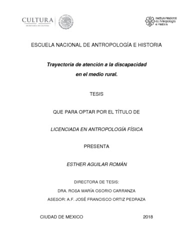 Trayectoria de atención a la discapacidad en el medio rural