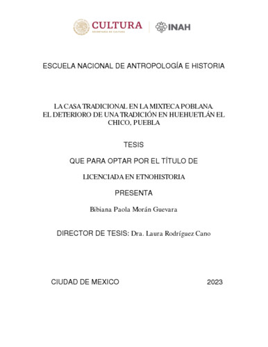 La casa tradicional en la mixteca poblana