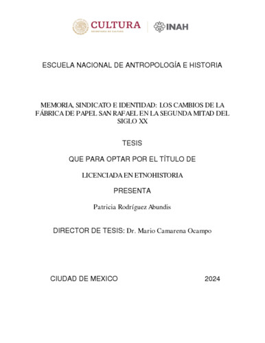 Memoria, sindicato e identidad