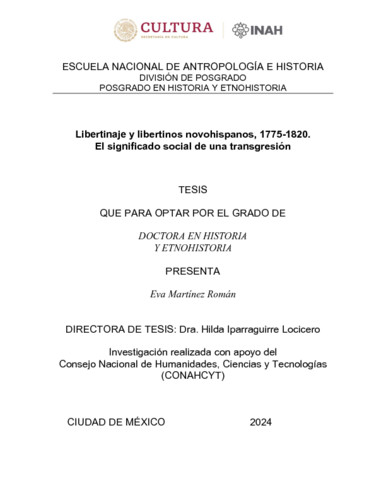 Libertinaje y libertinos novohispanos, 1775-1820