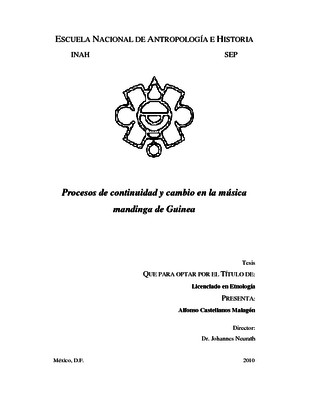 Procesos de continuidad y cambio en la música mandinga de Guinea
