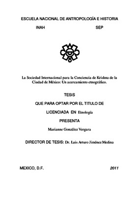 La Sociedad Internacional para la Conciencia de Krishna de la Ciudad de México: un acercamiento etnográfico